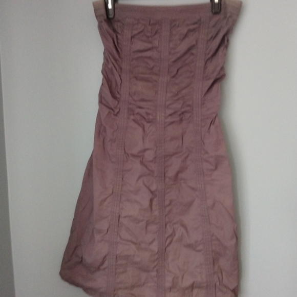 Dynamite Dresses & Skirts - Strapless Dress with Ruching, Gray  Back Zipper Junior